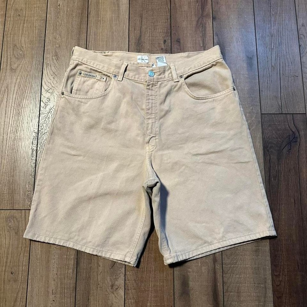 Vintage Calvin Klein Baggy Jean Short‎ Men's 36 Tan